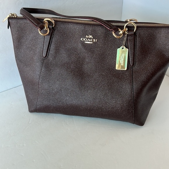 Coach NWOT Ox Blood Leather Ava Tote - Picture 2 of 12